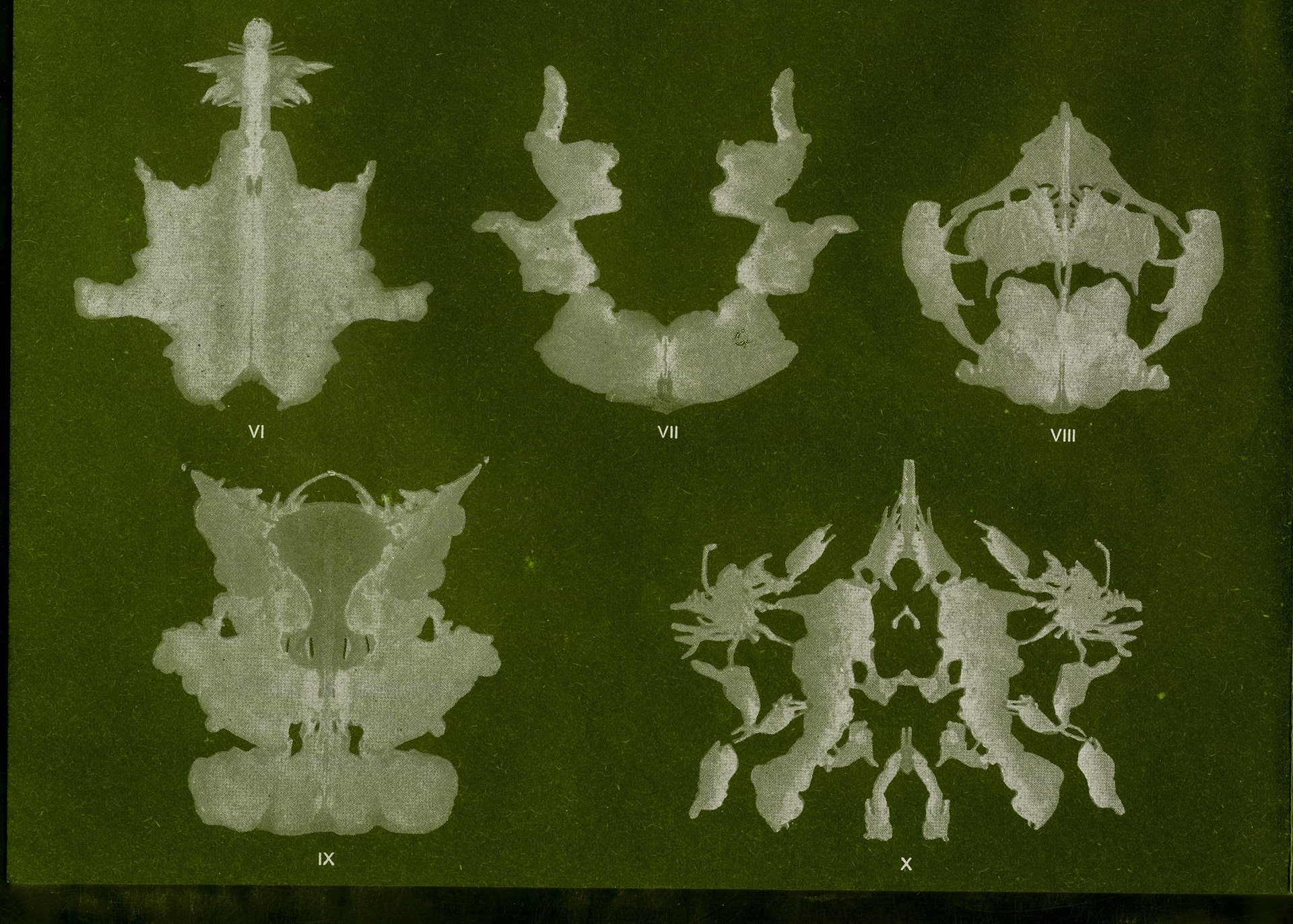 Digital representations of Rorschach inkblot tests, which were one of two &lsquo;heterosexuality tests&rsquo; that astronauts in NASA&rsquo;s Mercury, Gemini, and Apollo programs were required to take. Participants were expected to identify female anatomy in these images as evidence of their heterosexuality.&nbsp;