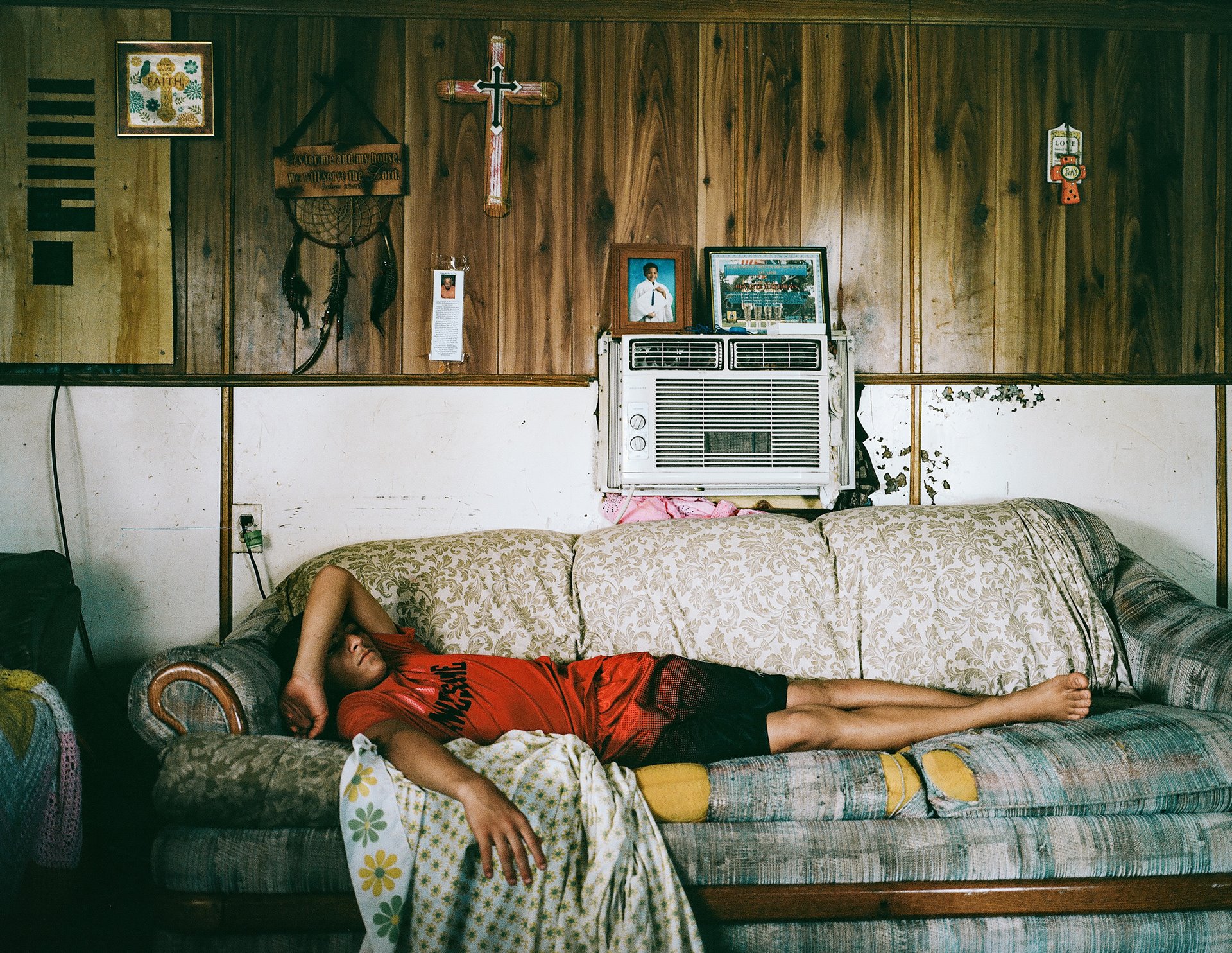 Isaac Dardar in his family home on Isle de Jean-Charles, in southeastern Louisiana, United States. For two centuries, the Biloxi-Chitimacha-Choctaw tribe, a community of French-speaking Native Americans, lived on the island.&nbsp;