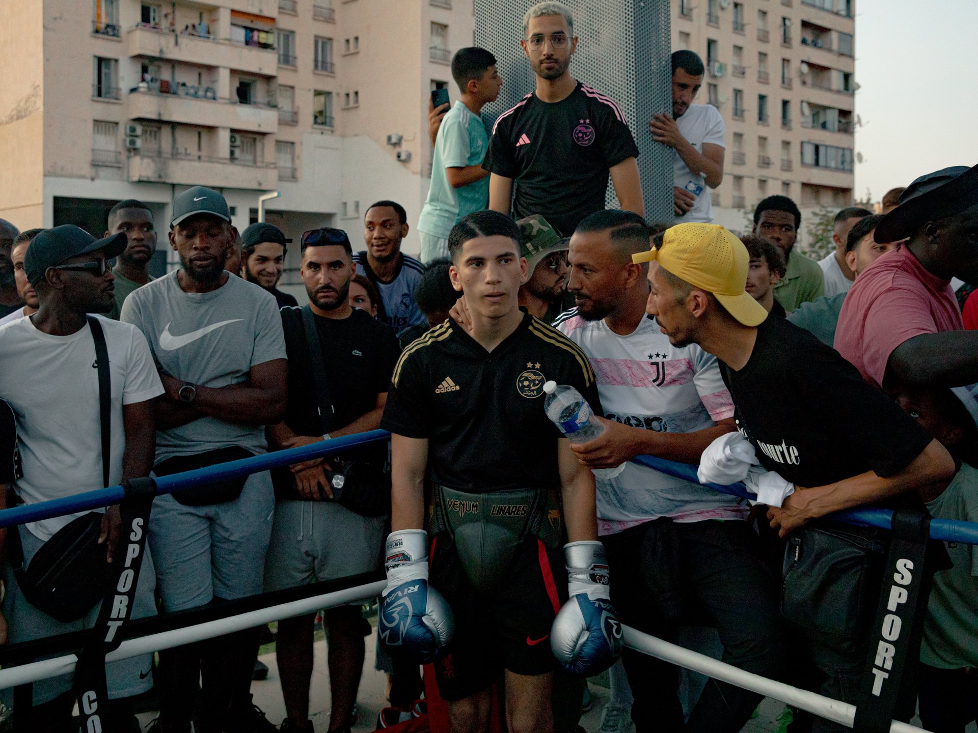 <p>Mehdi, of Algerian origin and originally from the Bosquets housing project in Montfermeil, competes in a street fight organized by CanalPourss, a local initiative that uses boxing to reduce violence in Marseille, France.&nbsp;</p>
