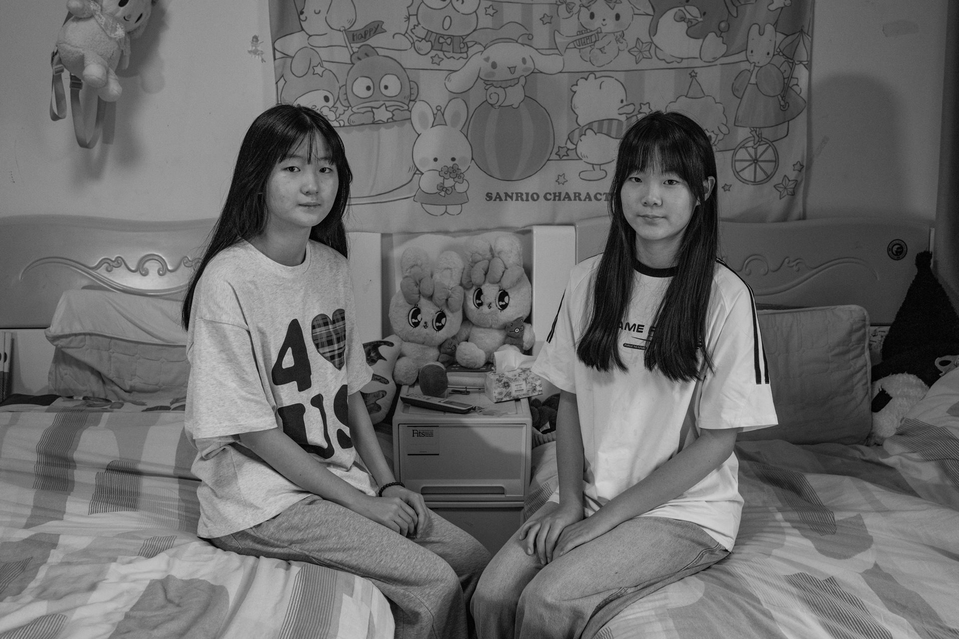 Zhizhi and Huihui celebrate their 15th birthday in Hefei, Anhui Province, China. The sisters now attend an international school and plan to study university abroad.