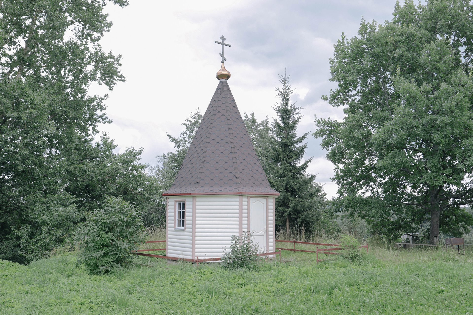 Each Sunday, Svetlana residents go for a walk and often visit this chapel in the nearby village of Mateevo.