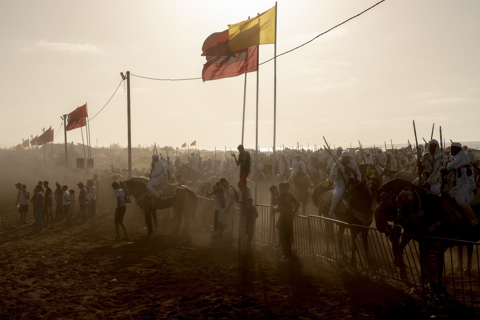 A Tbourida festival in Sidi Rahal, Morocco, where only one of the performing troupes was made up of women.&nbsp;