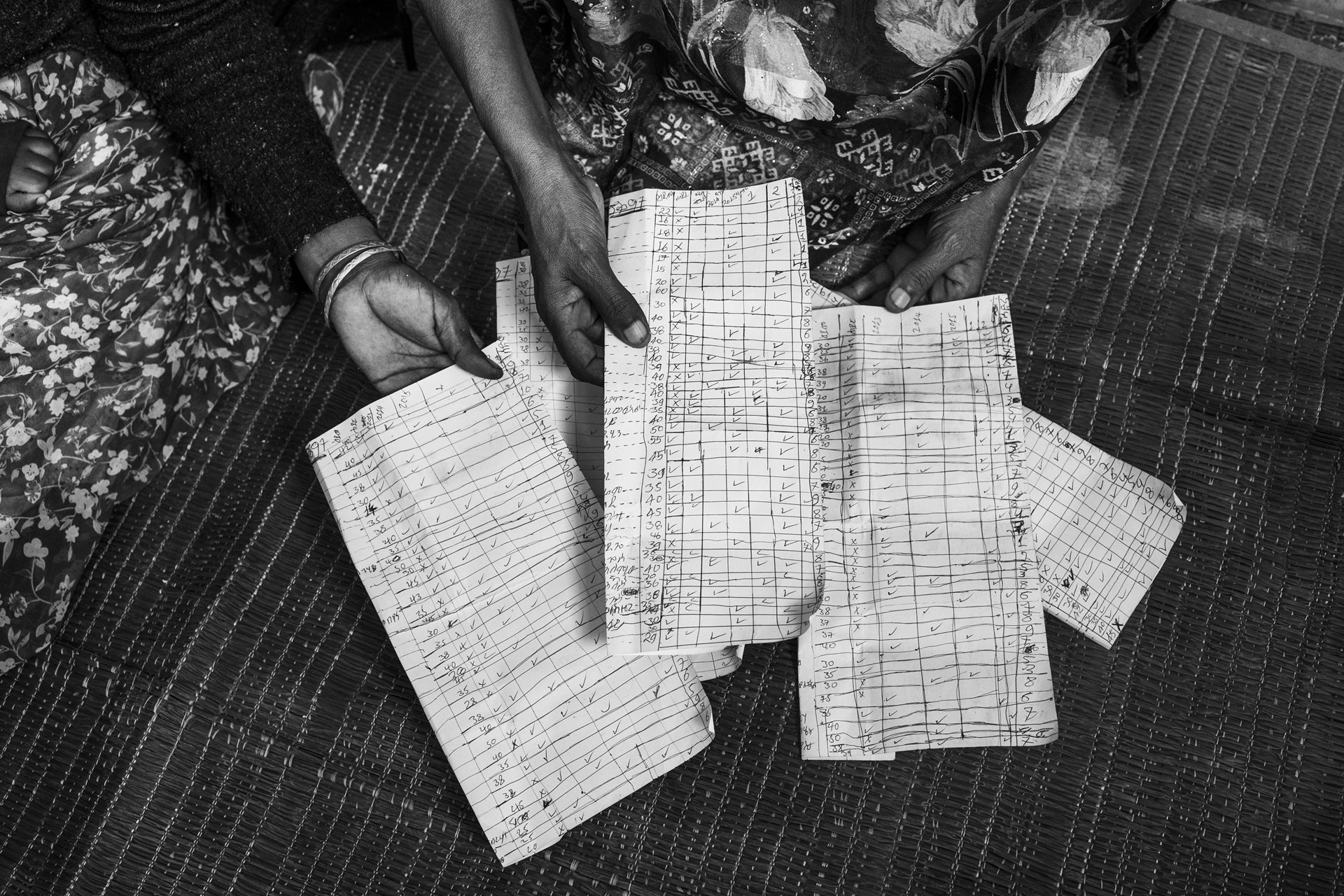 Zhaynesh (38) and Salem (40), not their real names, present data they have collected on sexual violence during the Tigray war, in Sheraro, Tigray, Ethiopia. The governments of Ethiopia and Eritrea have never acknowledged any war crimes or acts of sexual violence committed by their armed forces.