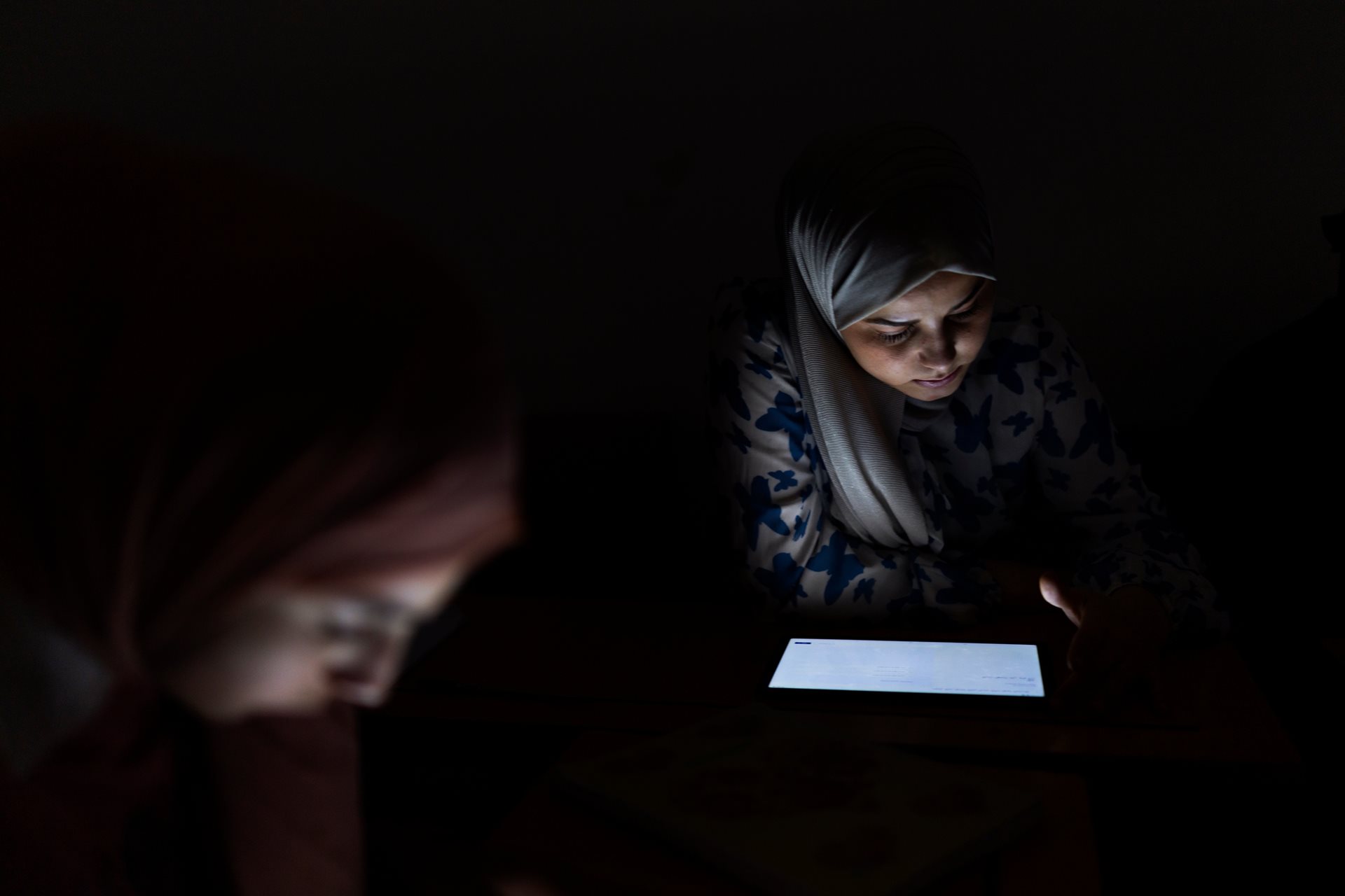 Asmaa Abdullah, displaced from Lebanon, studies through an e-learning program at the Sanabel Center in Latakia, Syria, after five years out of school. &ldquo;I didn&rsquo;t believe I could do it, but now I&rsquo;m one of the top students,&rdquo; she says.