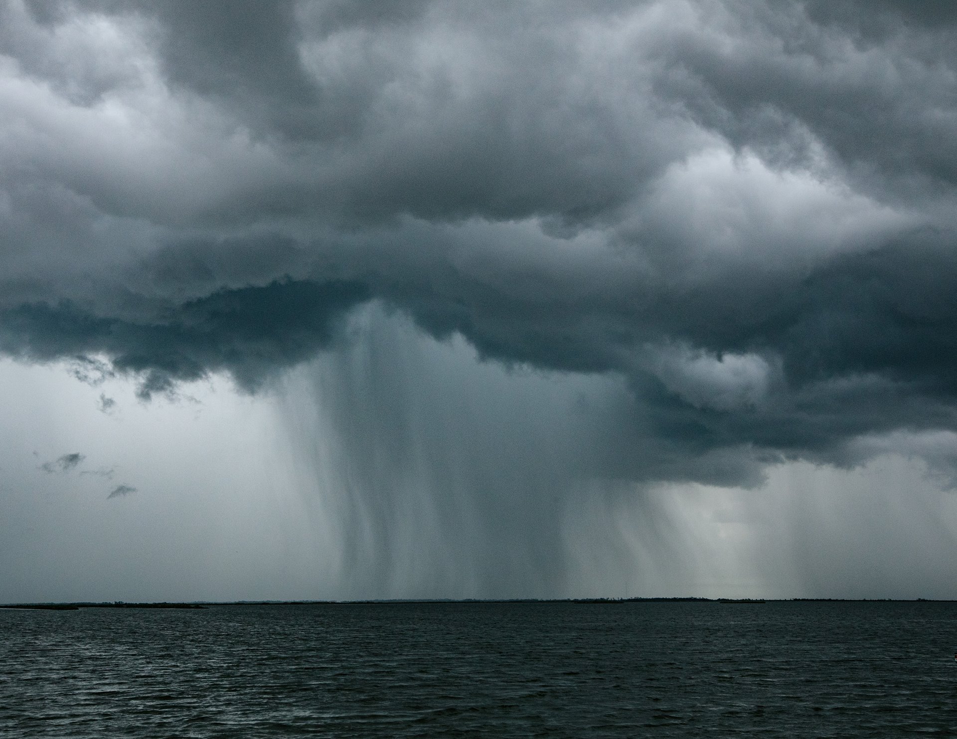 One month after Hurricane Ida, violent storms hit Isle de Jean-Charles. Due to climate change, the hurricane season is longer and more intense. Isle de Jean-Charles, Louisiana, United States.