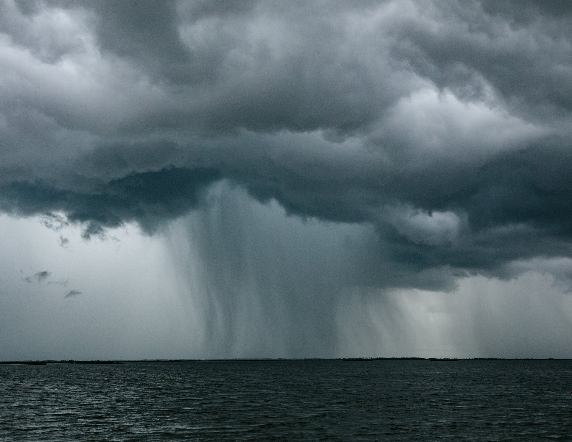 One month after Hurricane Ida, violent storms hit Isle de Jean-Charles. Due to climate change, the hurricane season is longer and more intense. Isle de Jean-Charles, Louisiana, United States.