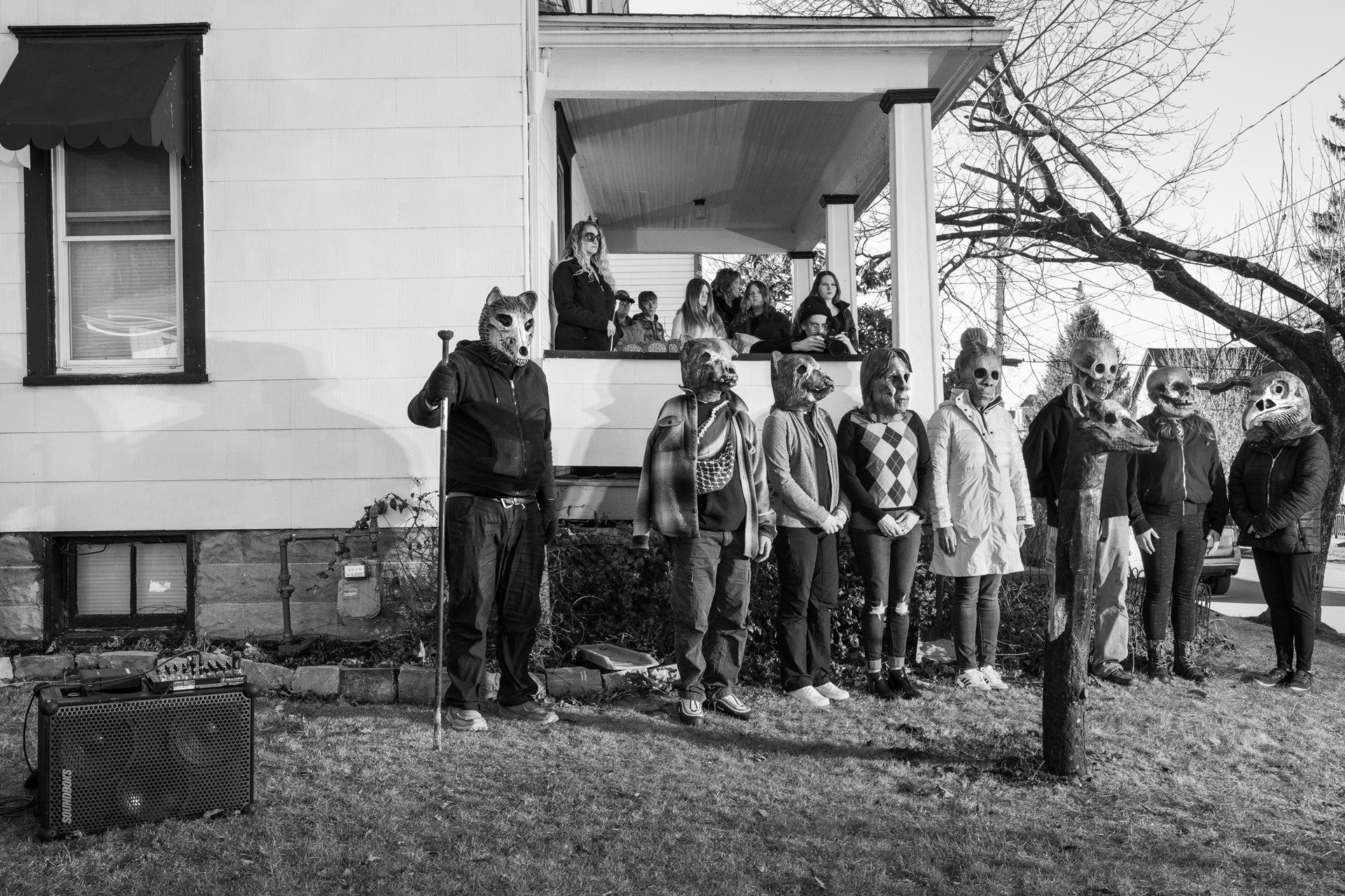 To call attention to the impacts of petrochemical pollution, residents and activists from East Palestine and other regions of the country mark the one-year anniversary of the Norfolk Southern toxic train derailment through art and ritual. East Palestine, Ohio, United States.