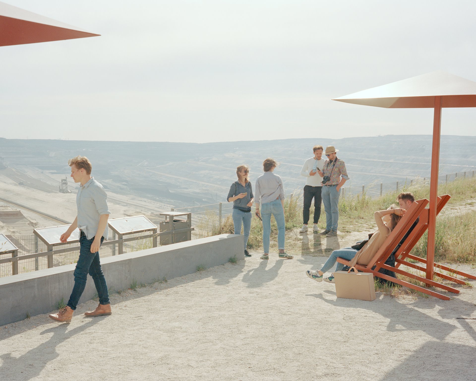 The Terra Nova viewing platform, built by energy company RWE, offers visitors a view over the Hambach open-cast mine, near Elsdorf, Germany.