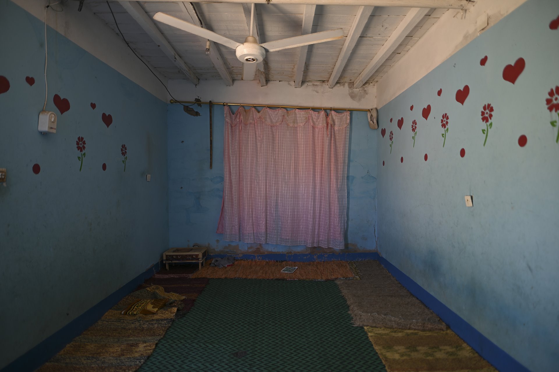 Ashraf and Nora&rsquo;s home in Al-Tarfa village in St. Catherine, South Sinai, Egypt. Considered sacred grounds, Bedouin homes are open to men from the family or female neighbors. Strangers and friends are welcomed to the guest yard where they are greeted by the children and the man of the house. Depending on the closeness of their relationship to the family, specific chambers are opened.