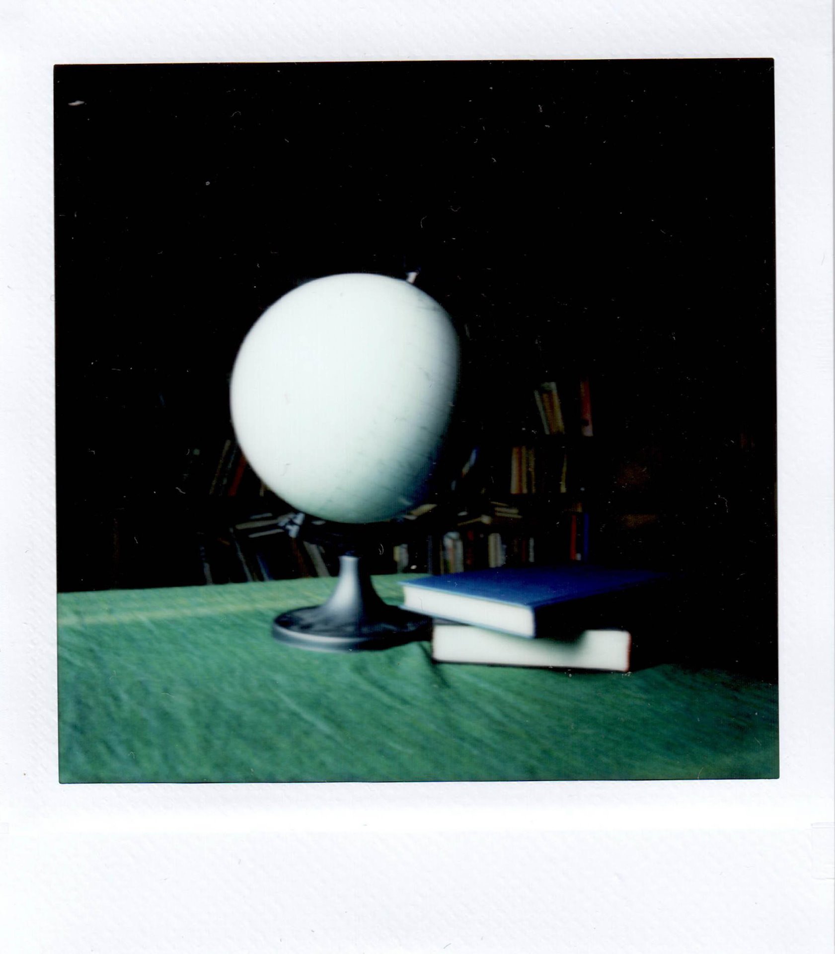 A globe in the Svetlana village library, in a photograph taken by Tatyana.