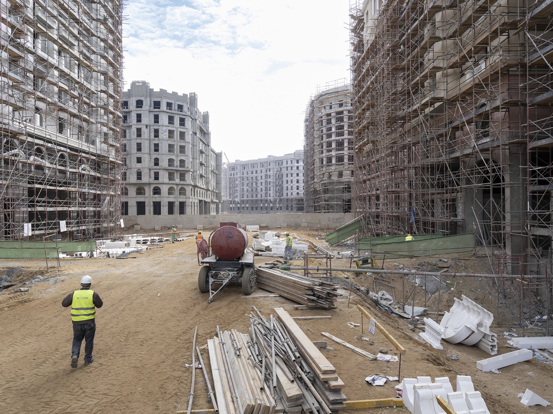 Work progresses on the newly built Fifth Residential Neighbourhood (R5), south of Capital Park, in Egypt&#39;s New Administrative Capital, under construction near Cairo.