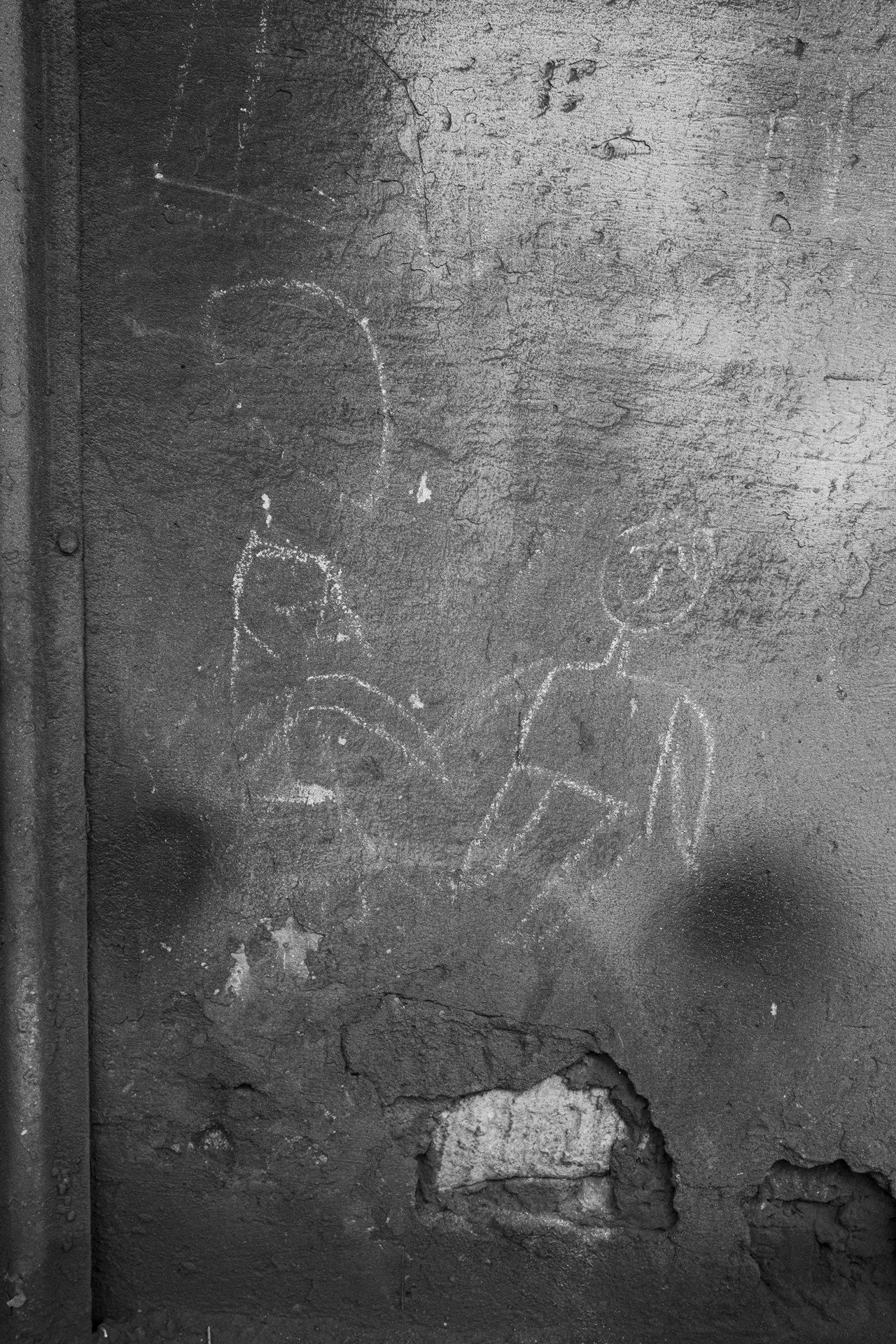 A child's drawing on the wall of a Moon Valley home. Alexandria, Egypt.