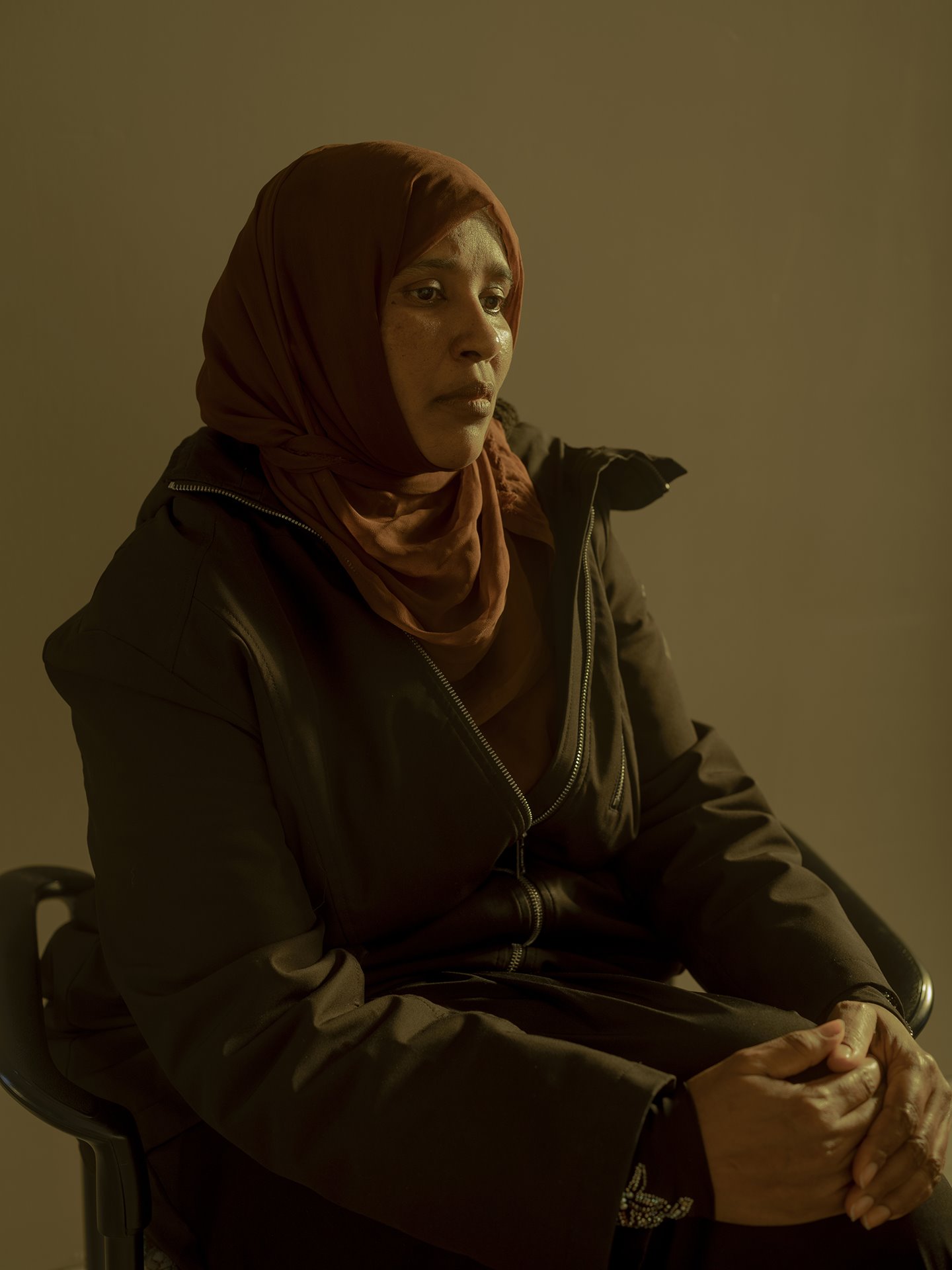Hinda Guled, originally from Somalia, arrived in the US from a refugee camp in 2013. She had a job at a meatpacking plant, until she was burned during a shift. Since then, she has been unable to work.
