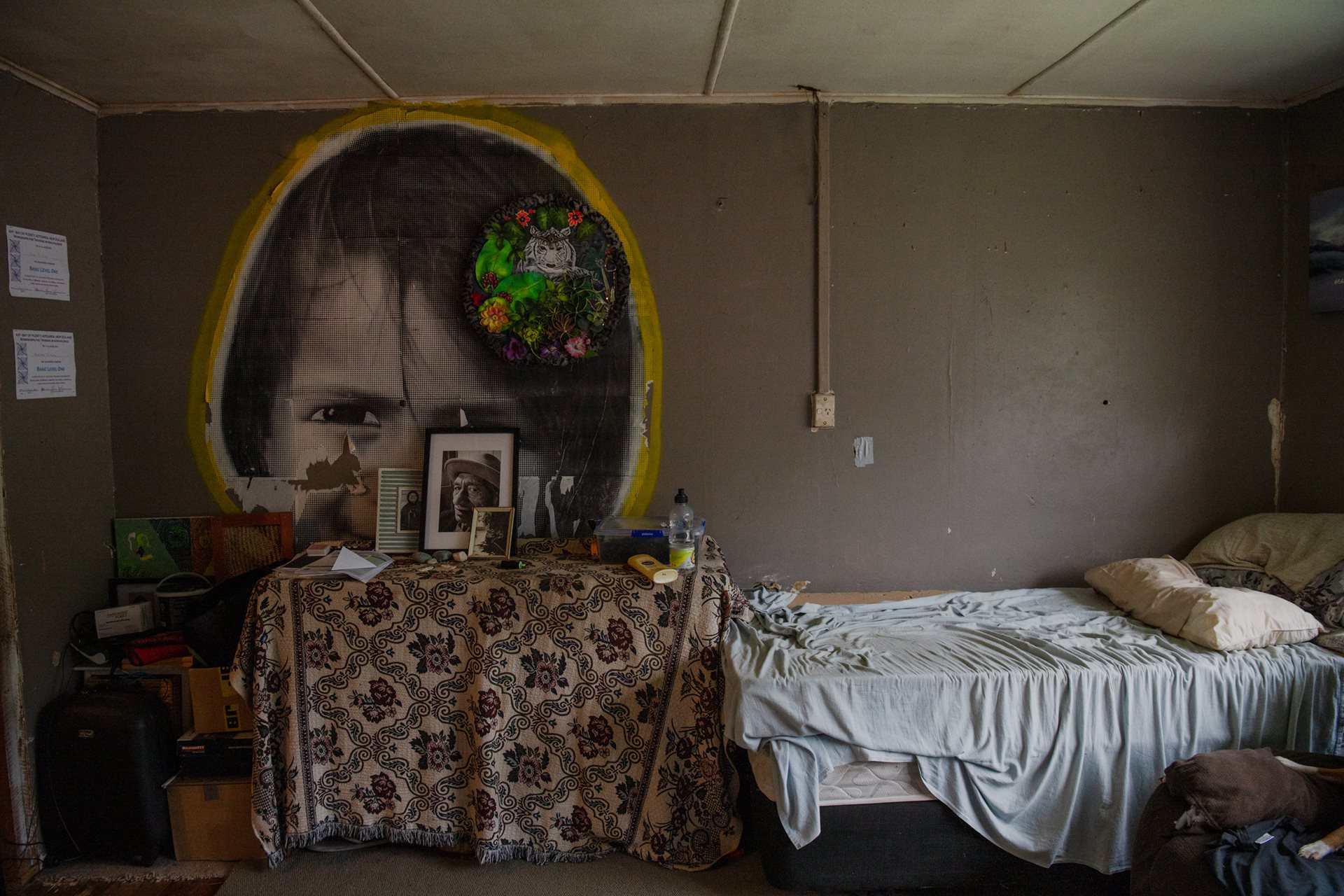 Domestic interior in Ruatāhuna, New Zealand.