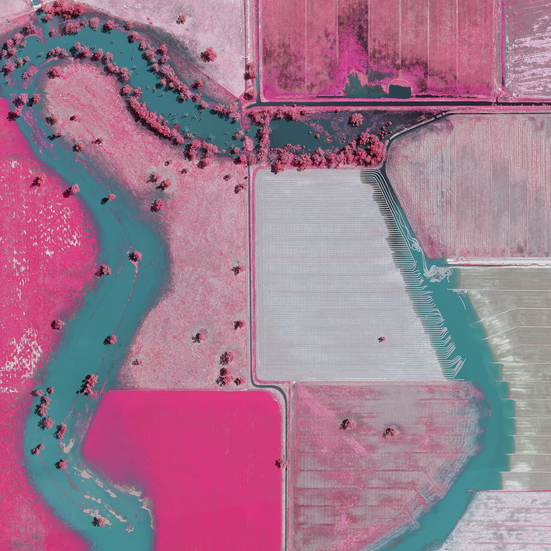 <p>A view of the Lachlan River in the town of Forbes, New South Wales, Australia, after a flood inundated the town, blocking roads and access routes and damaging crop yields of local farms.</p>
