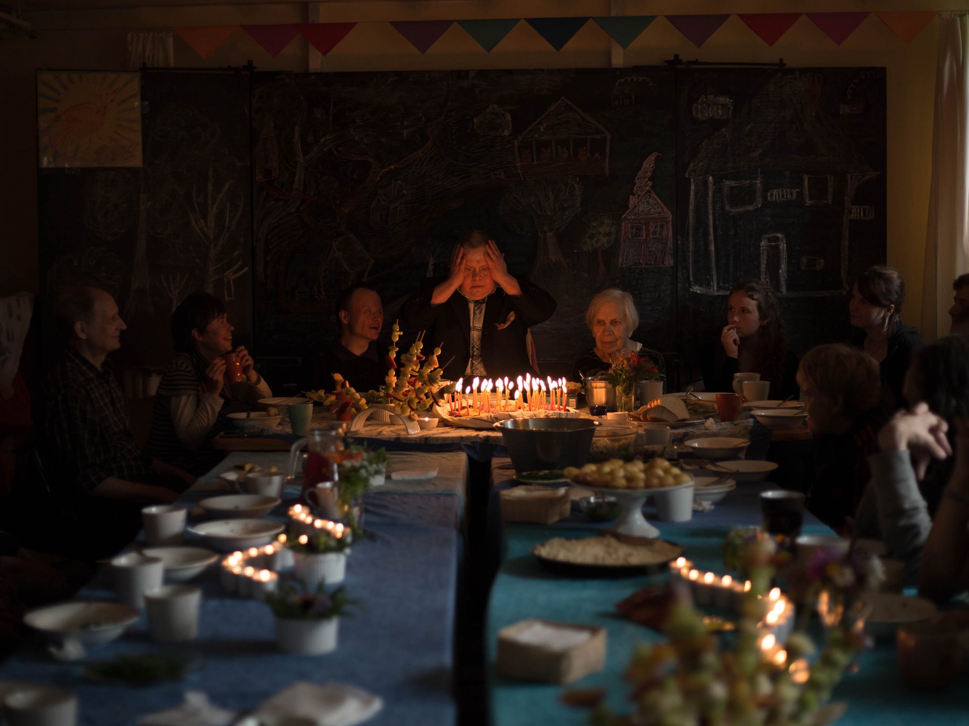 Minya celebrates his 50th birthday with other villagers from Svetlana.&nbsp;