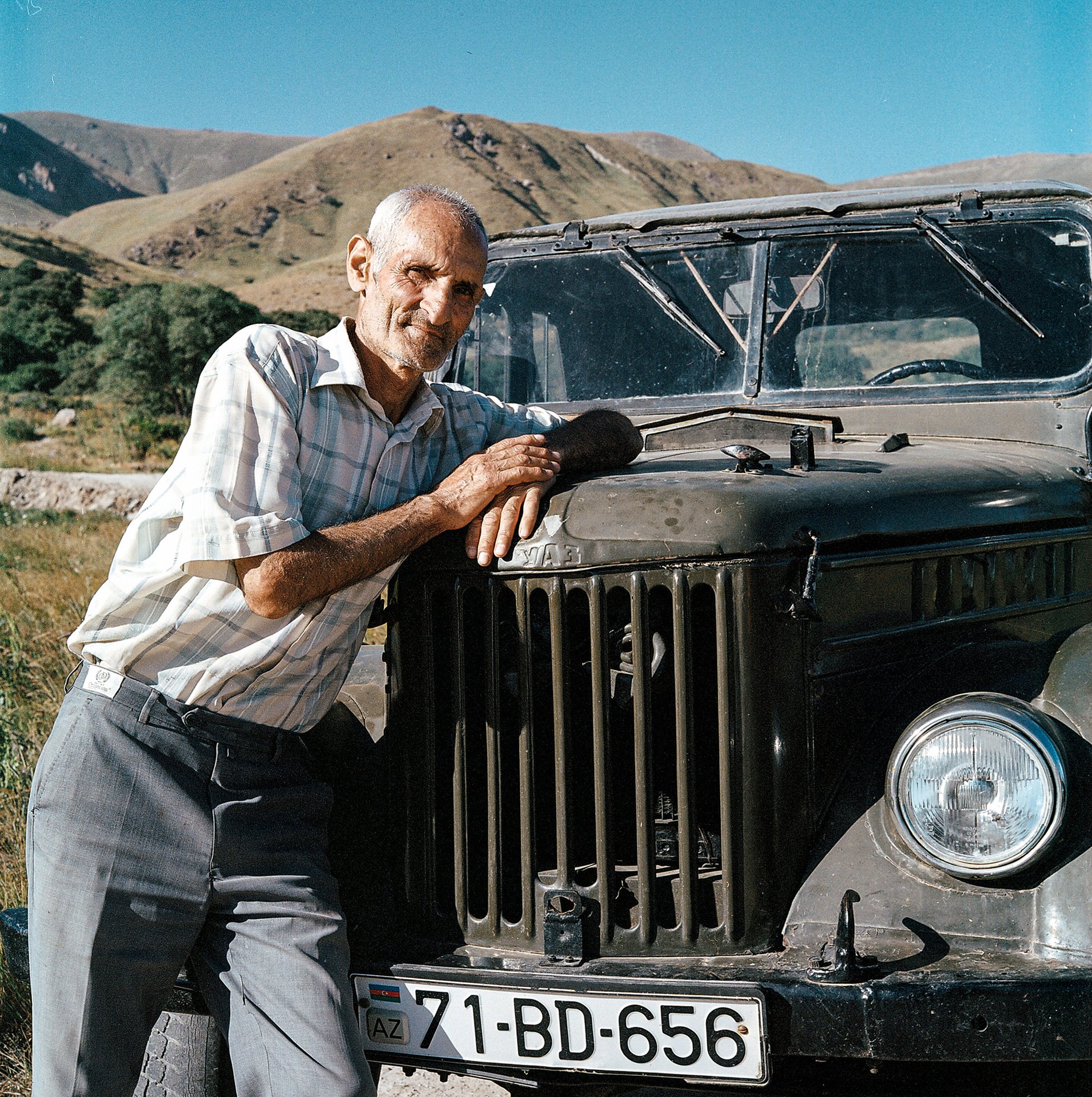 Hashim Rahimov, the photographer&rsquo;s driver from the village of Bichenek, Nakhchivan recalled to her memories of night time moth hunting using UV lamps and a white screen with her father, Rustam Effendi, Soviet entomologist and butterfly collector. Nakhchivan, Azerbaijan.